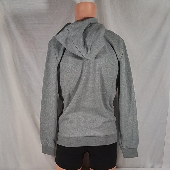 Men's Puma Layered Graphic Hoodie Medium Gray Heather Charcoal Sz: Small - NWT - Picture 3 of 4
